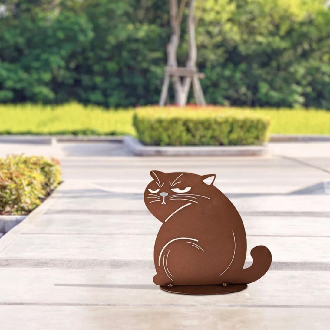 siluett tjock katt